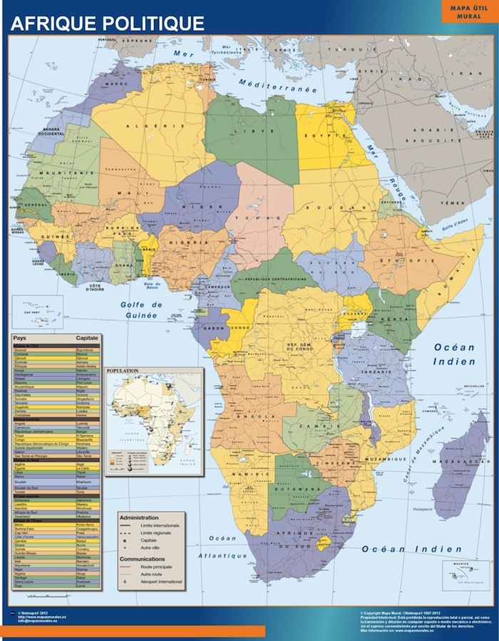Carte Afrique Politique