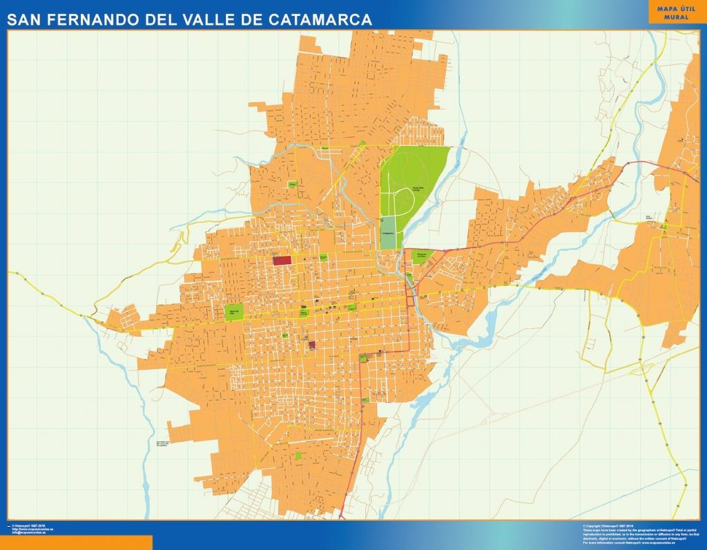 Carte San Fernando del Valle Catamarca Argentine