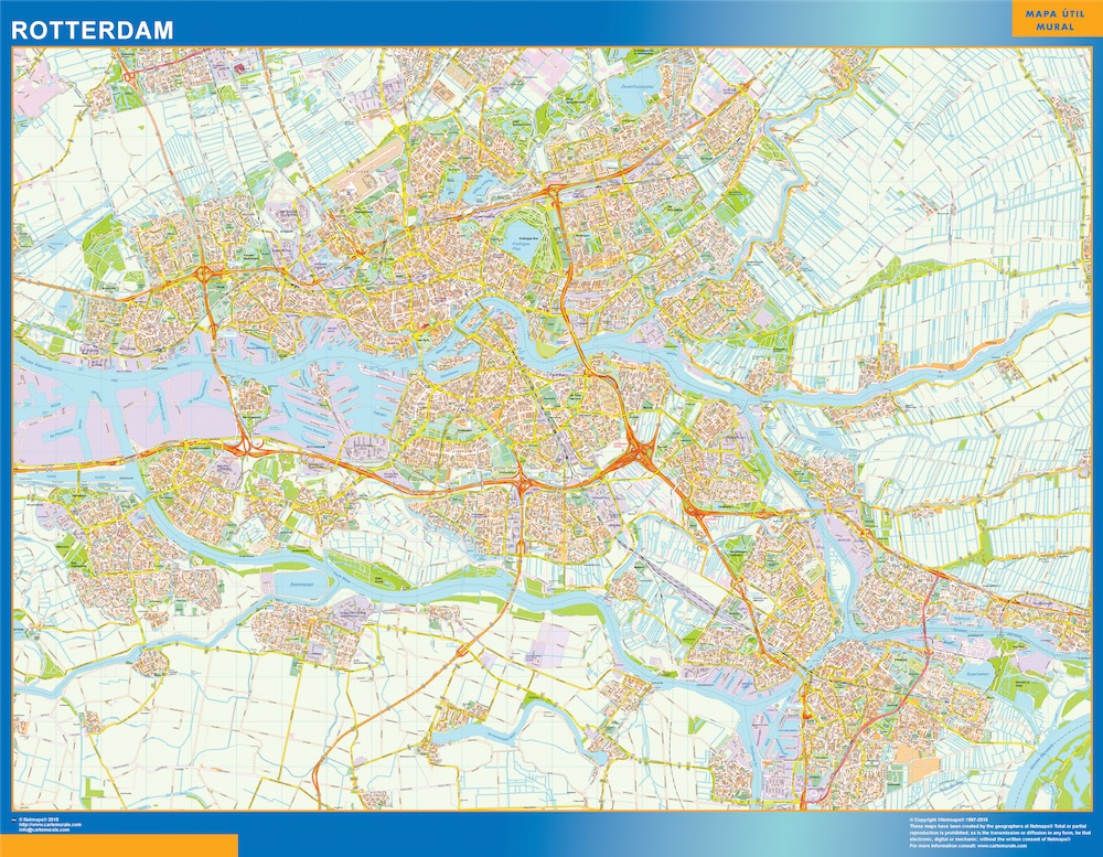 Carte urbaine Rotterdam