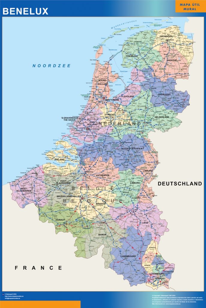 Carte Benelux