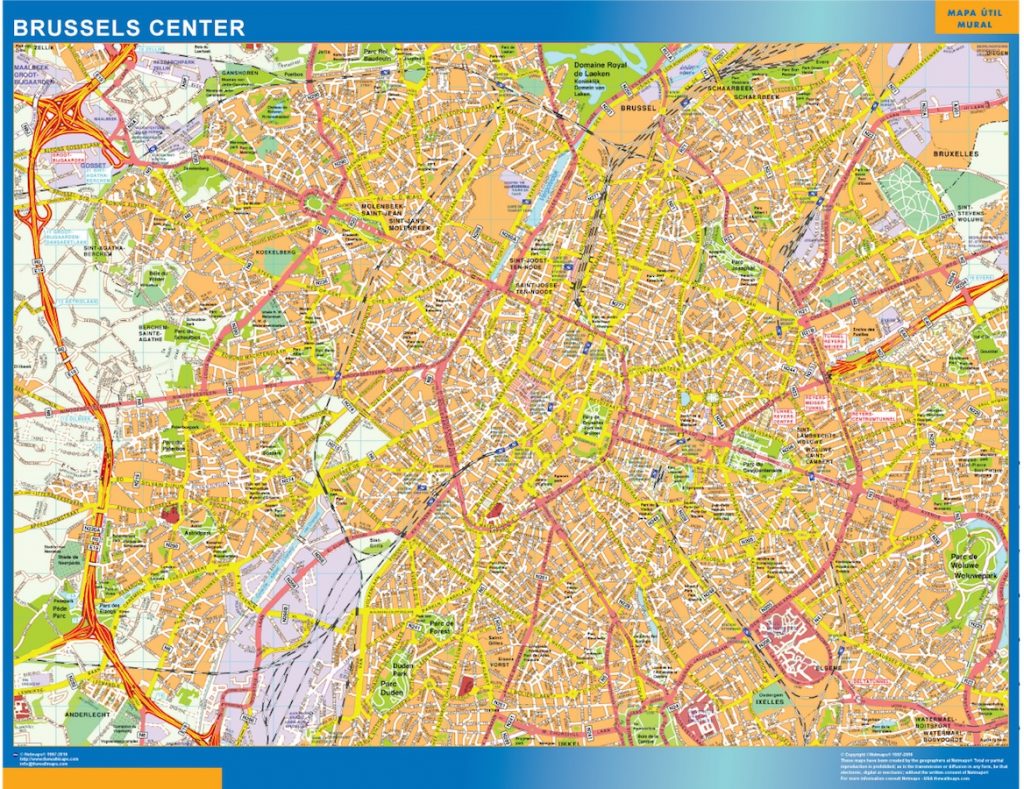 Carte Brussels centre ville