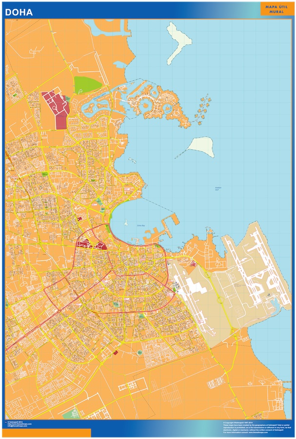 Carte Doha Area Asie