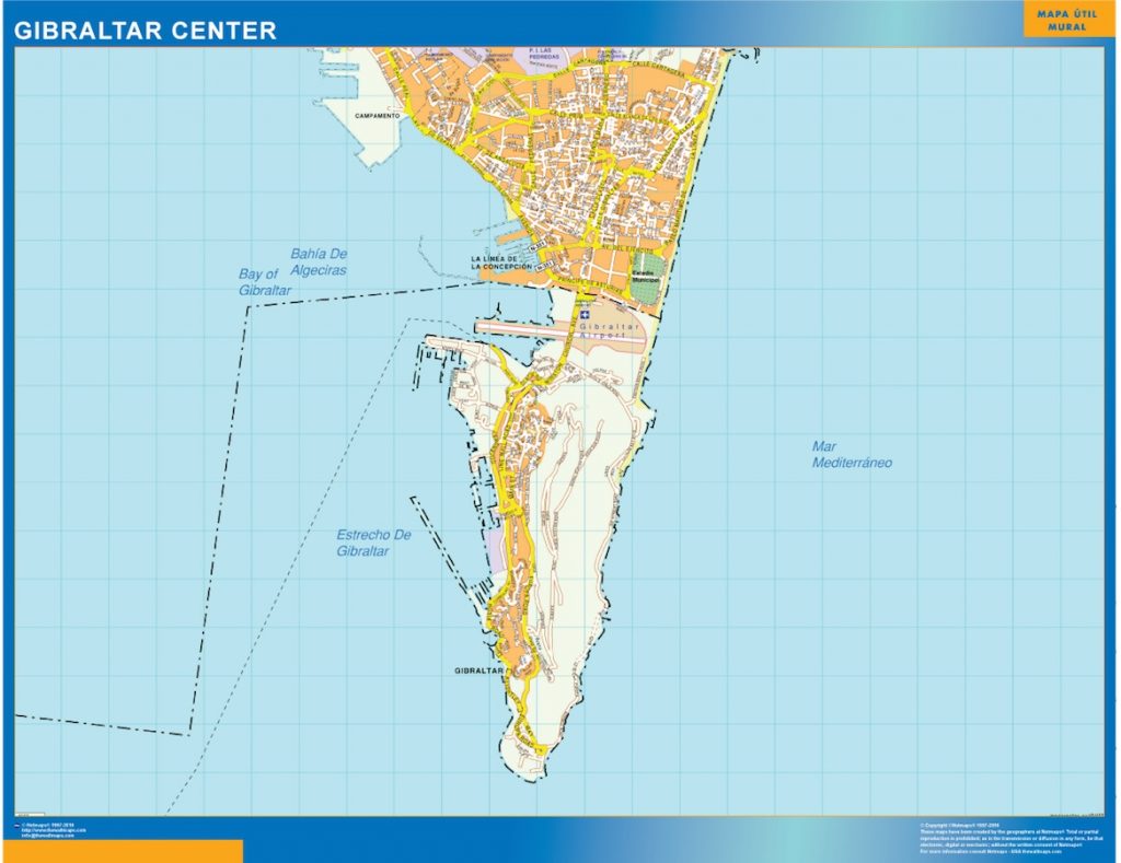 Carte Gibraltar centre ville
