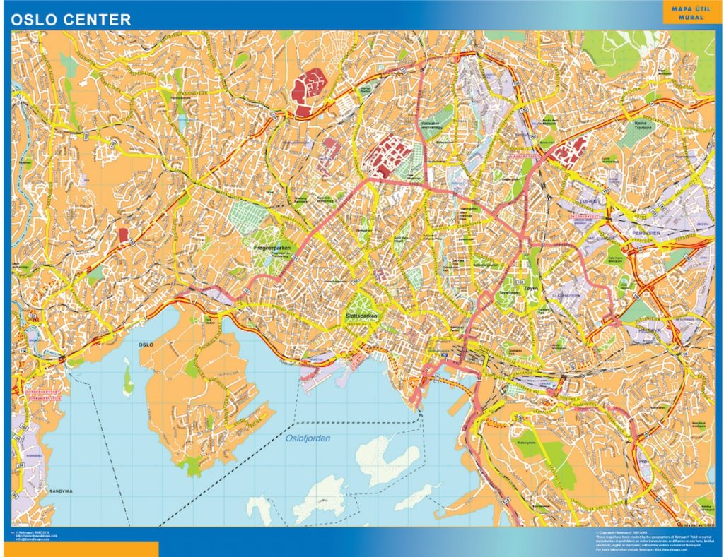Carte Oslo centre ville