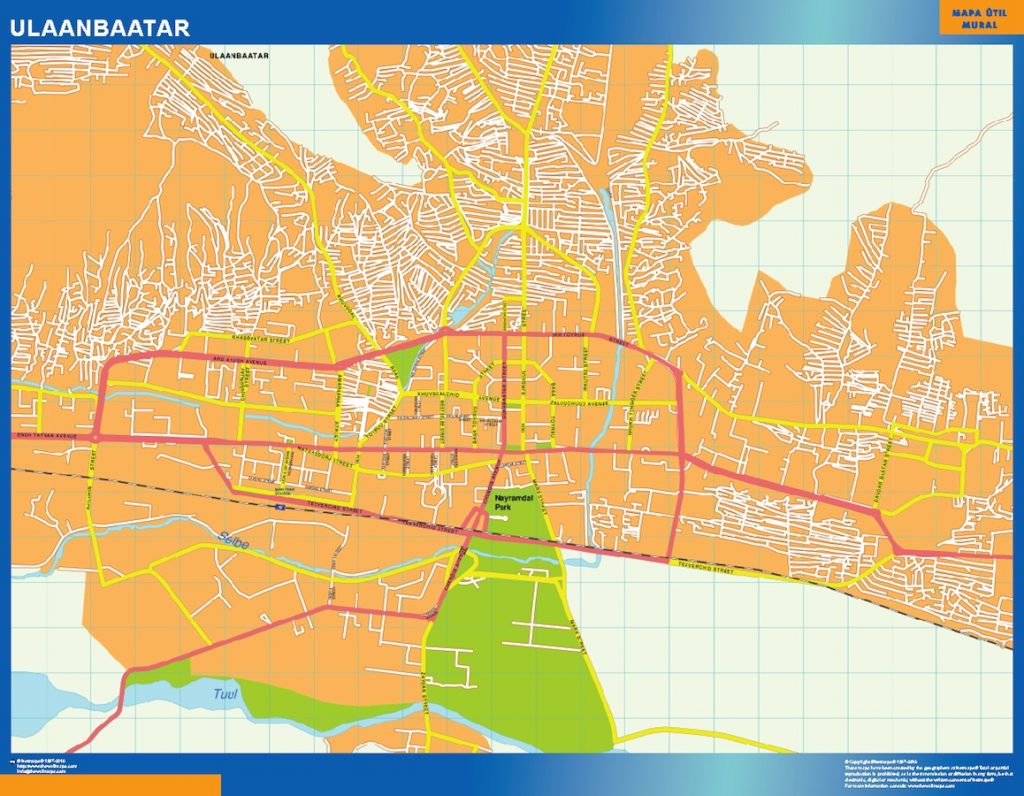 Carte Ulaanbaatar Asie