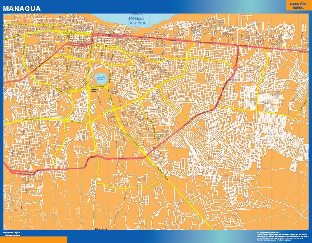 Carte urbaine Managua