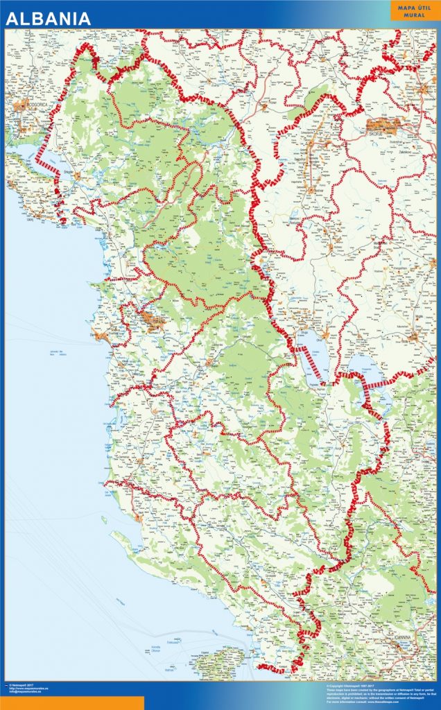 Carte Albanie Routiere