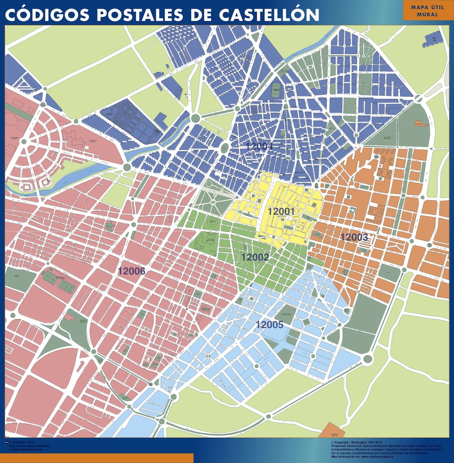 Carte Castellon codes postaux