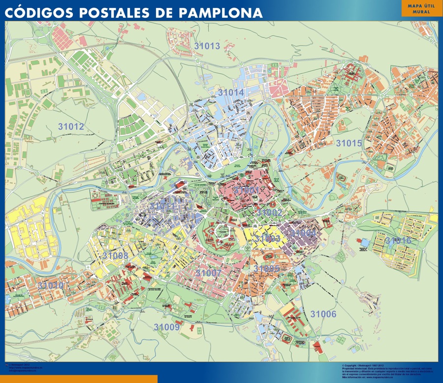 Carte Pamplona codes postaux
