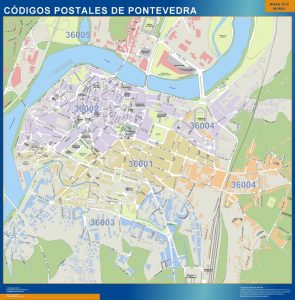 Carte Pontevedra codes postaux