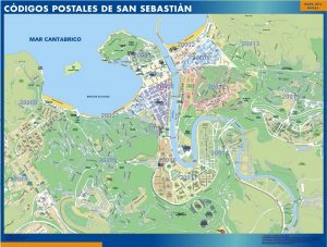 Carte San Sebastian codes postaux