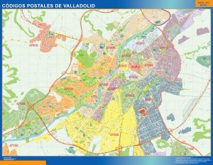 Carte Valladolid codes postaux