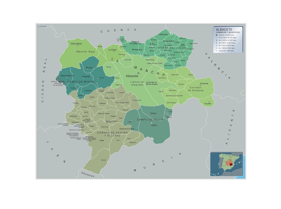 Carte communes Albacete