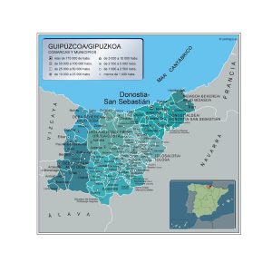 Carte communes Guipuzcoa