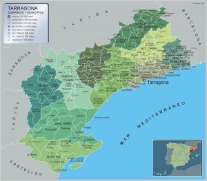 Carte communes Tarragona