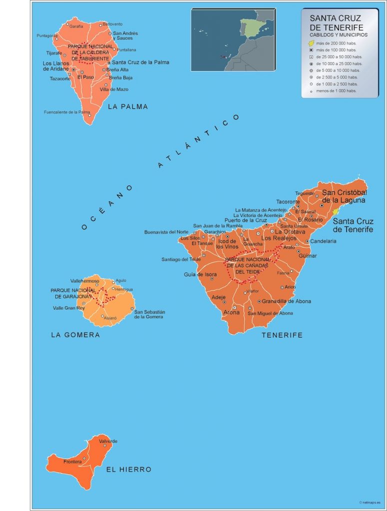 Carte communes Tenerife