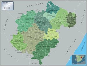 Carte communes Teruel