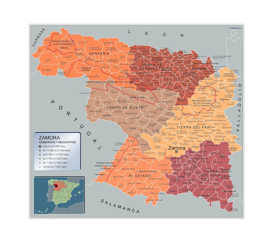 Carte communes Zamora