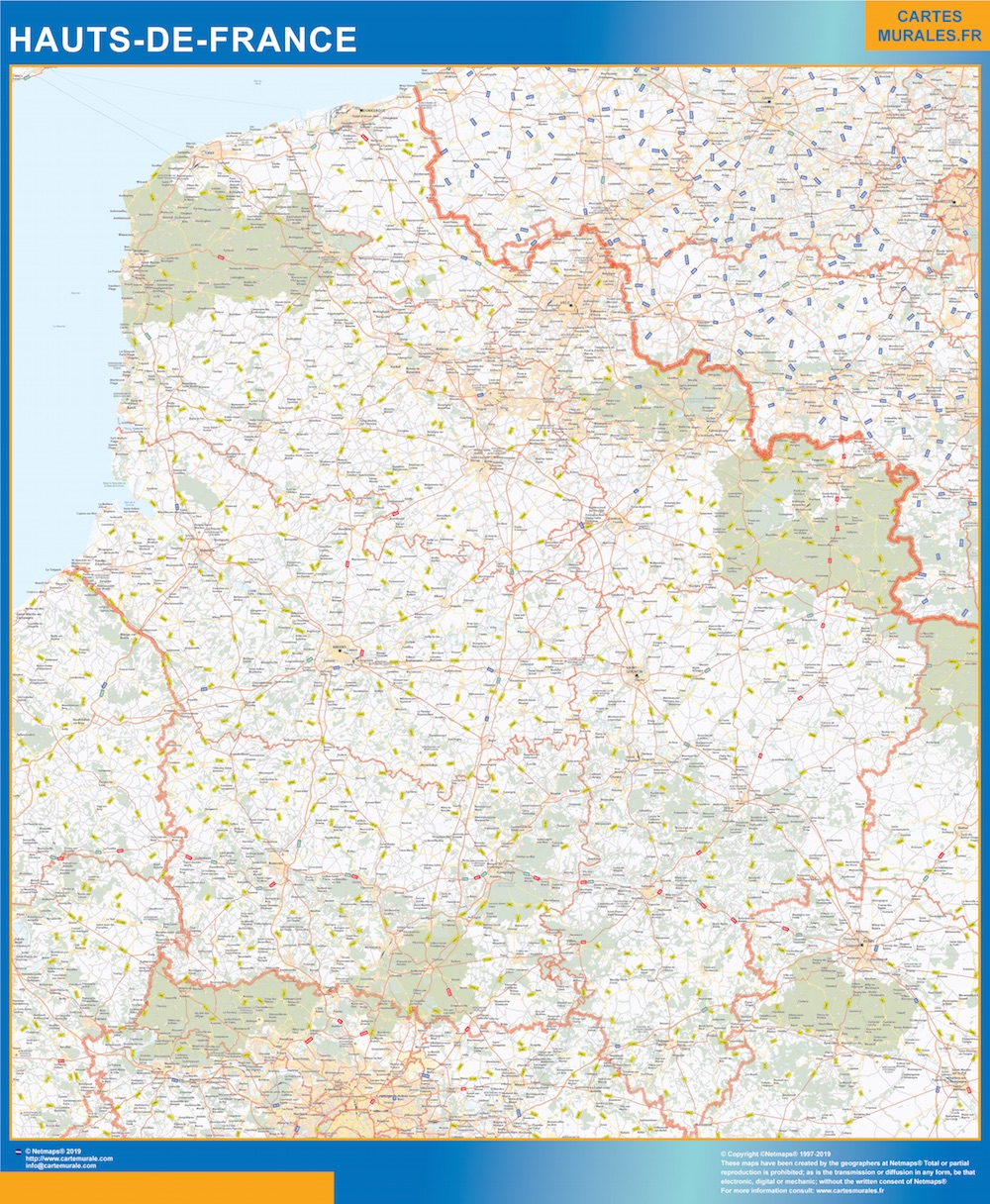 Carte Region Hauts de France