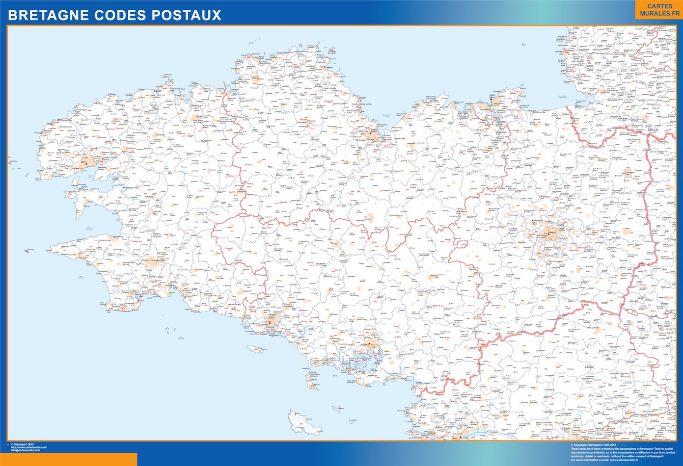 Region Bretagne codes postaux